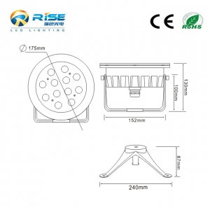 12x4W 12x3W 36W DMX Underwater Spot Light 