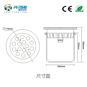 15x3W 45W LED Pool Light With Remote Controller 