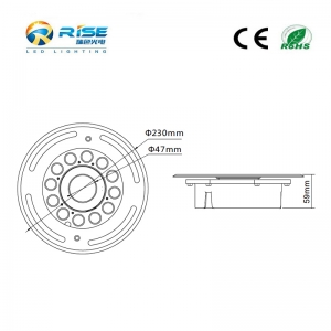 12x3W 36W LED Fountain Ring Light 