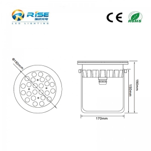 24x3W 72W LED Pool Light With 316L Stainless Steel 