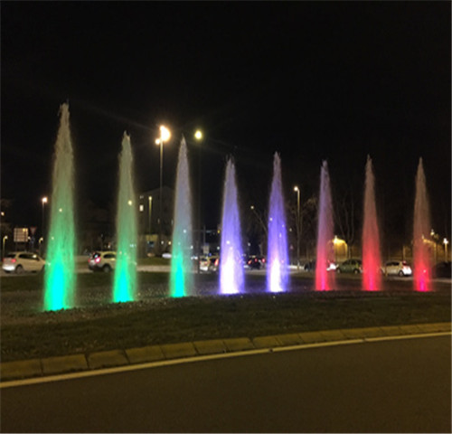 led fountain light project in Italy